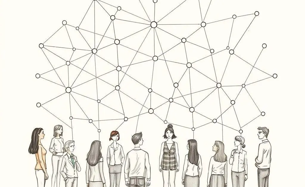 Visual representation of networking connections
