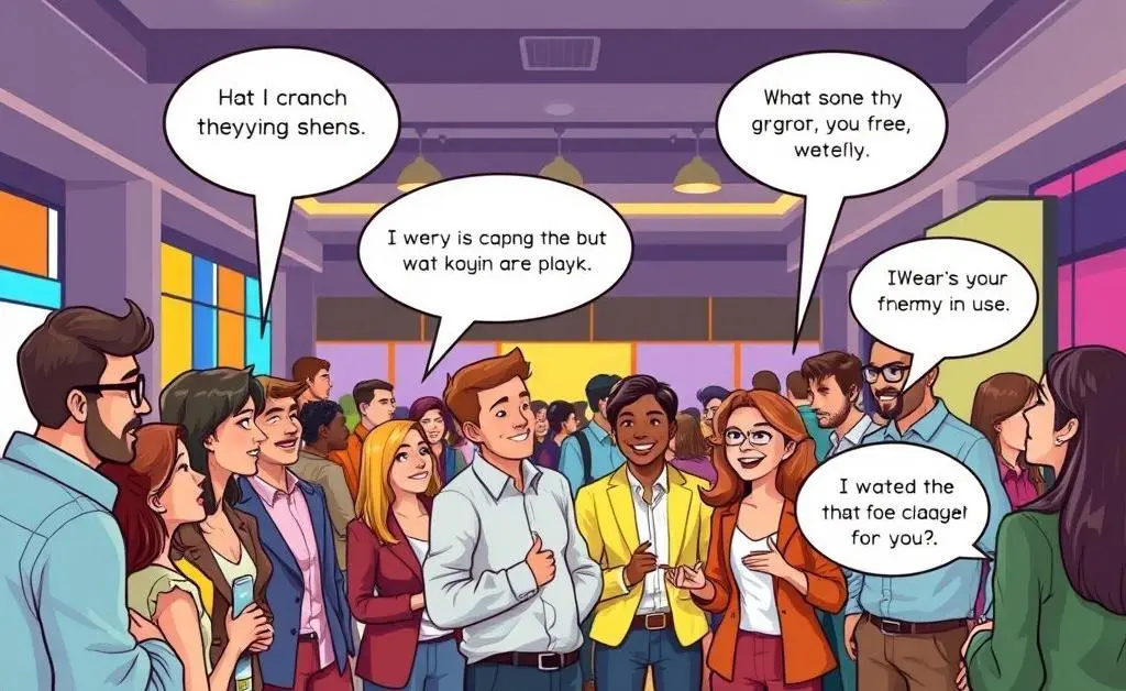 Group of people at a networking event