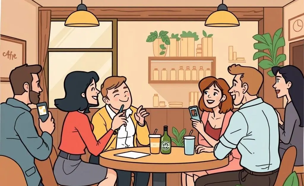Networking event at a cozy cafe