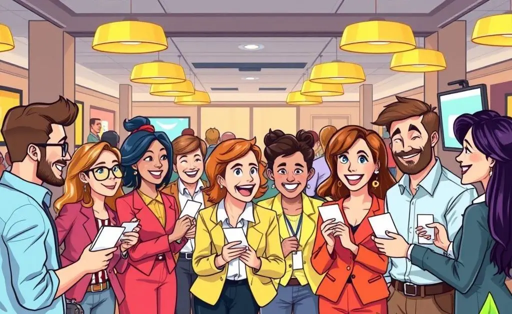 Friendly networking event scenario