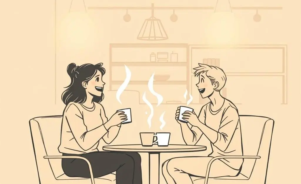 People networking in a coffee shop