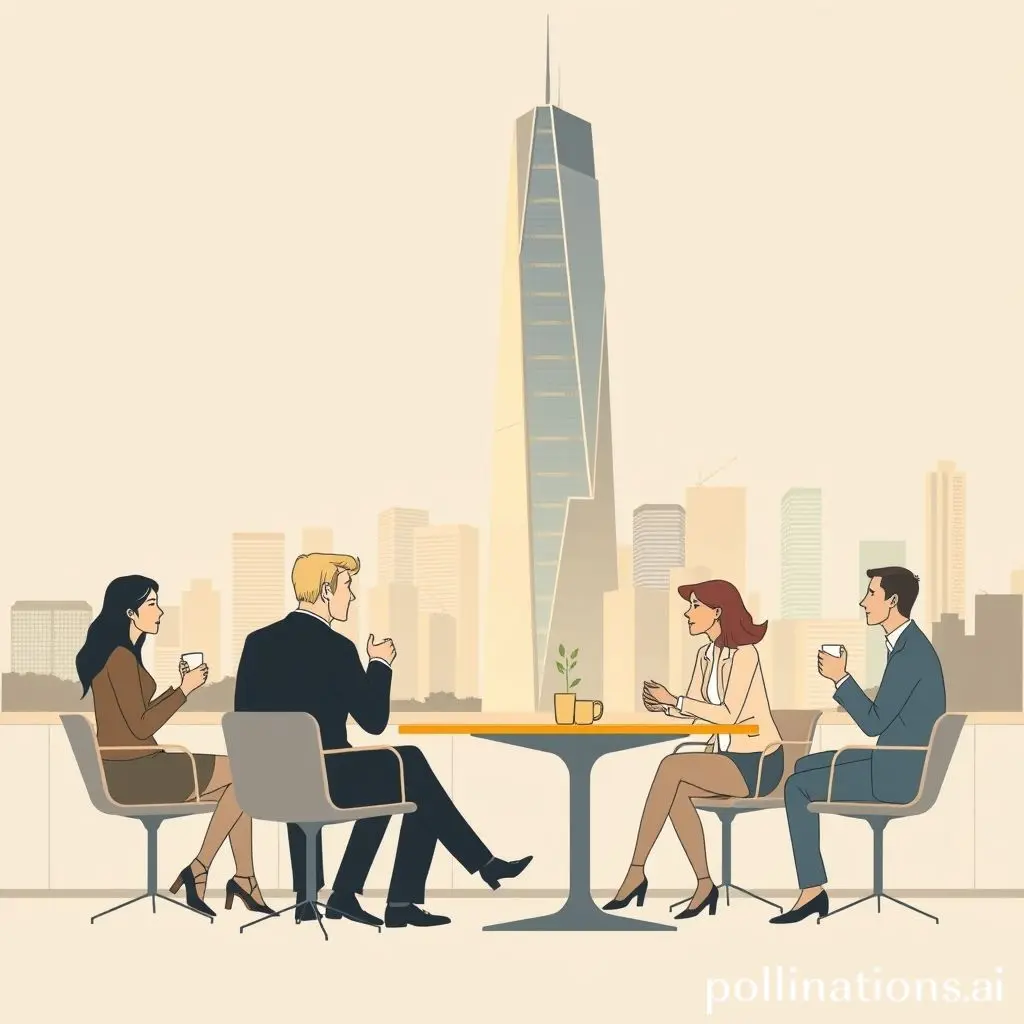 Professionals networking over coffee