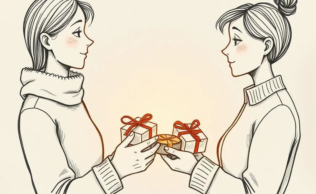 Exchanging homemade gifts