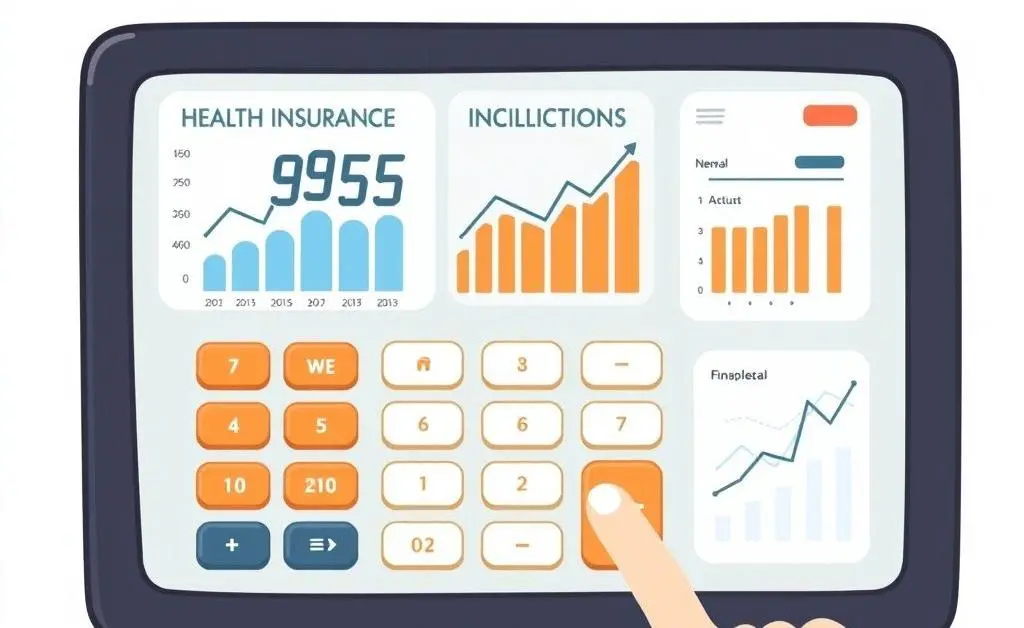 Digital health insurance calculator visualization