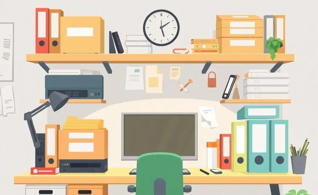 An organized desk setup to aid in focus