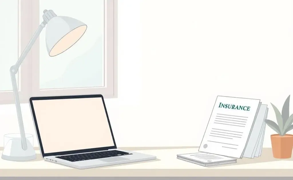A desk with well-organized insurance documents