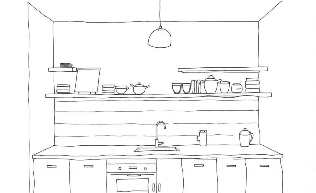 An organized minimalist kitchen with modern design