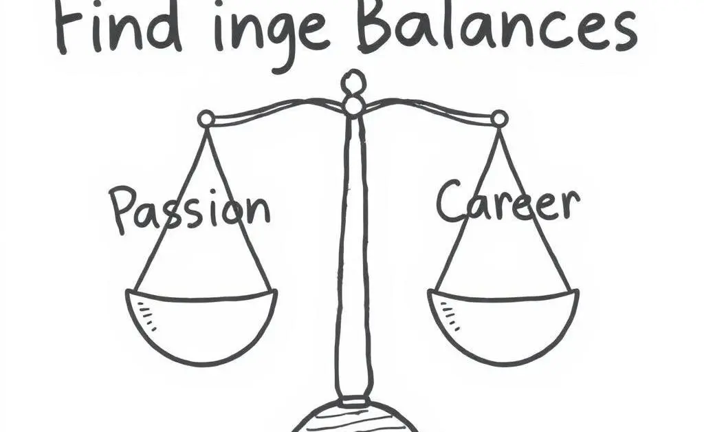 Scale balancing passion and career