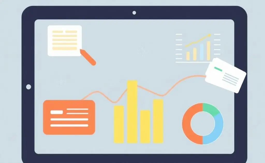 Digital tools and charts representing pay transparency