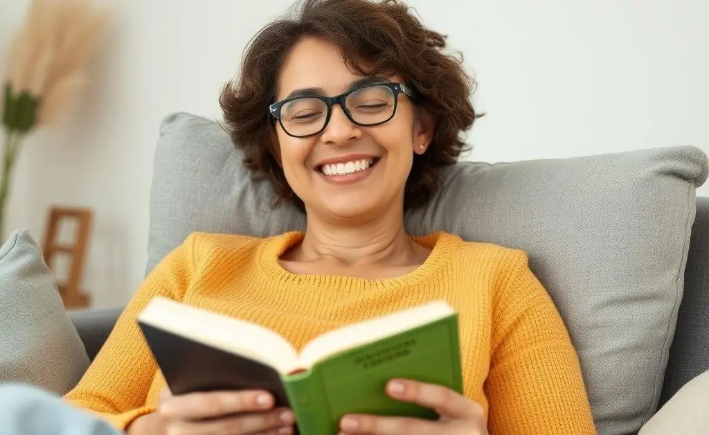 A happy person relaxing with a book, feeling confident with their insurance coverage