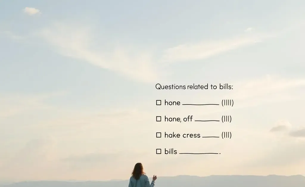 Person crossing off questions from a list