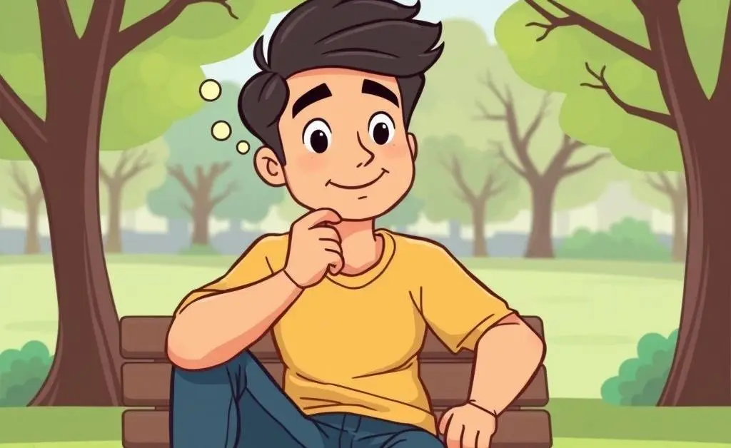 Person sitting peacefully, contemplating investments, symbolizing calm and thoughtful decision-making.
