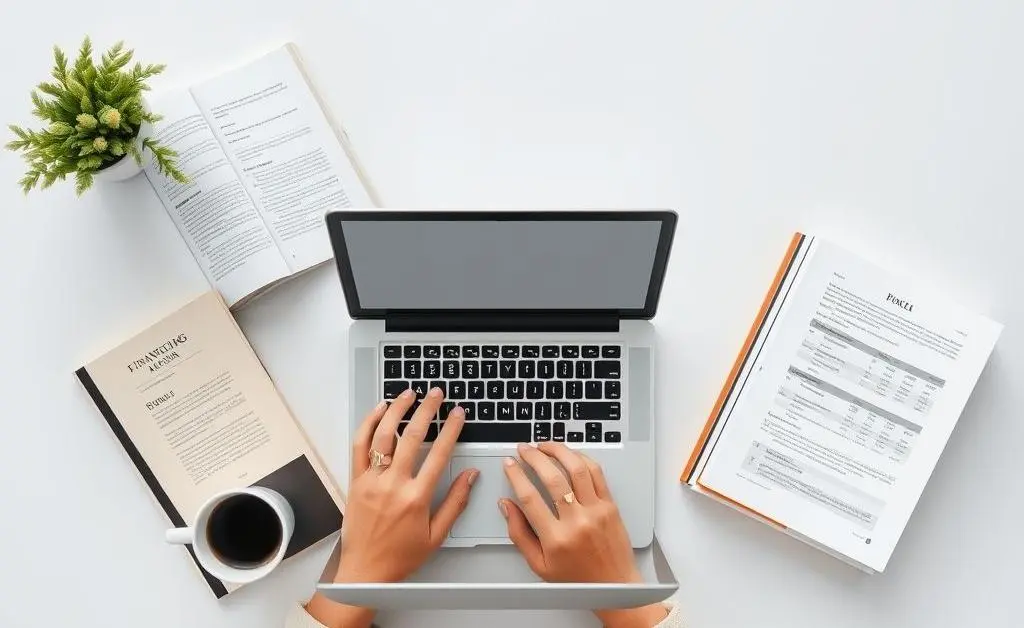 Person managing finances peacefully