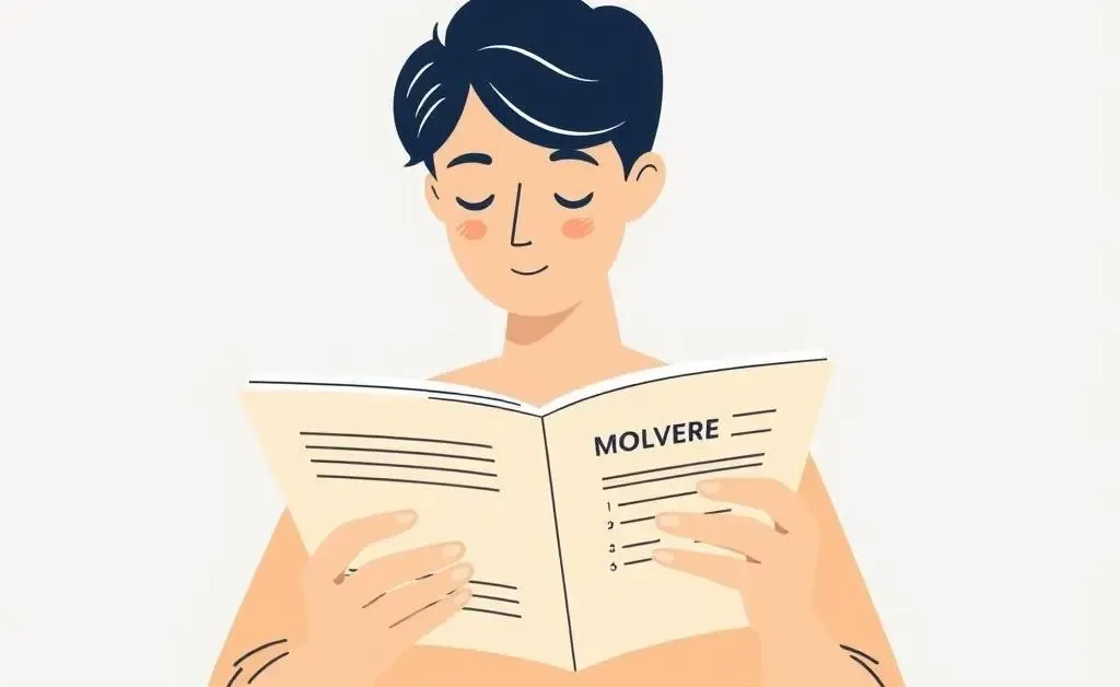 A person calmly reading a health insurance policy booklet