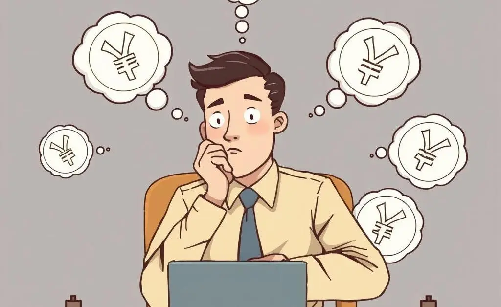 Person contemplating stablecoins