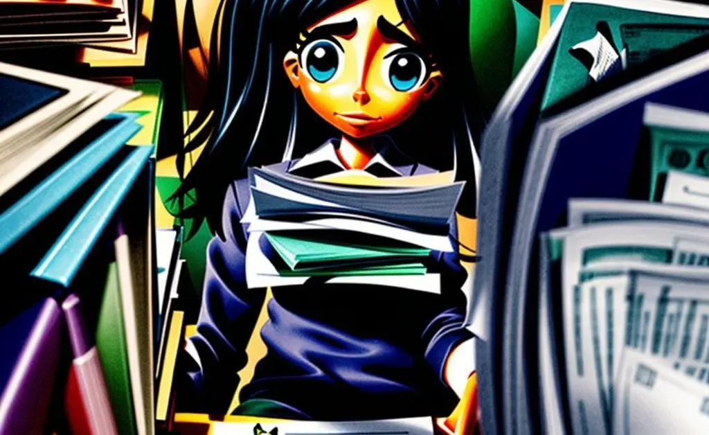 Person at a desk with loan documents