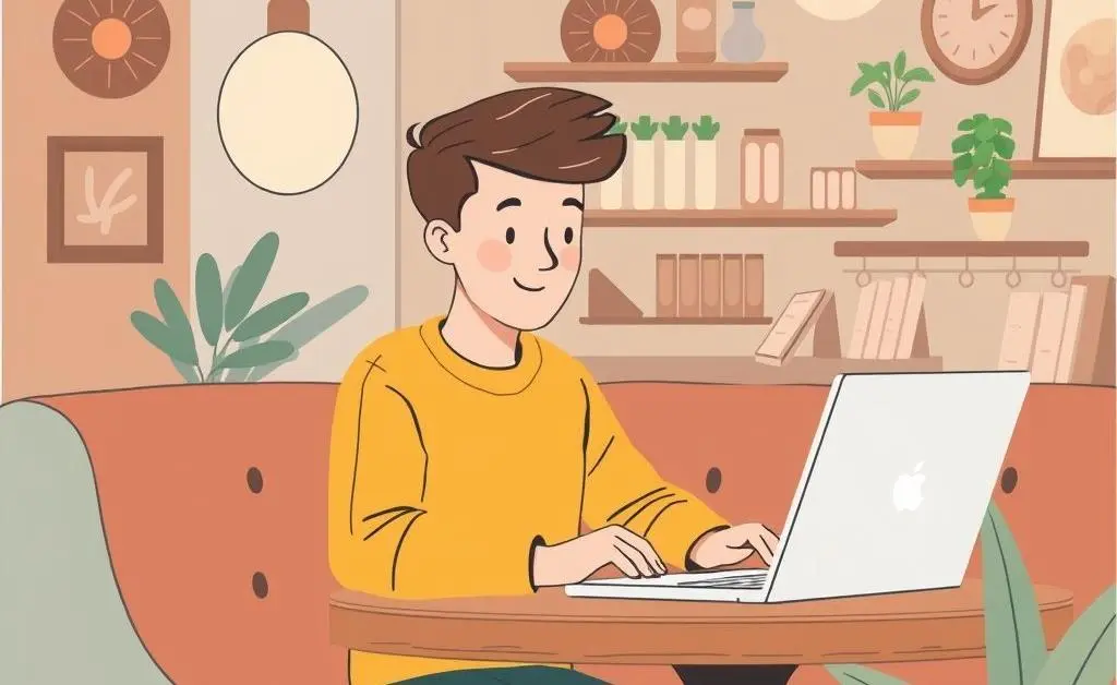Person working on a laptop building personal brand in a cafe.