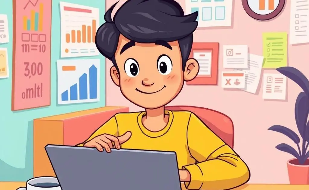 A person organizing their monthly budget on a laptop.