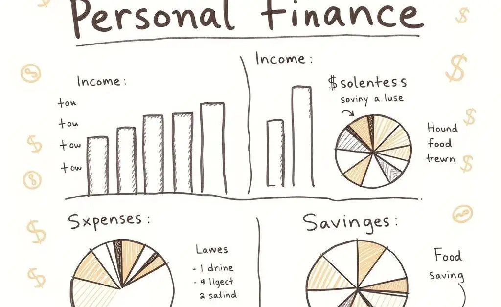 Hand-drawn chart illustrating a personalized budget plan