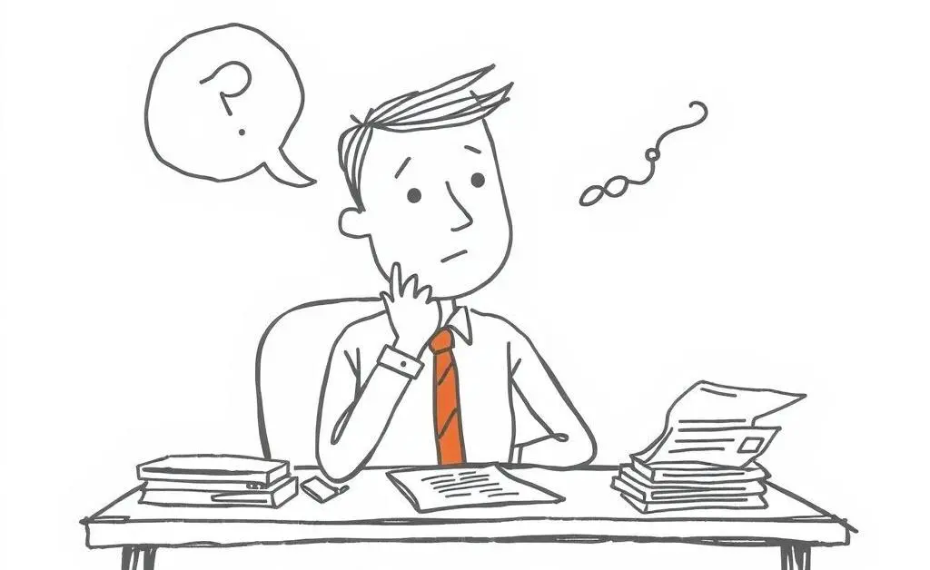 Person at a desk contemplating financial documents and investment decisions.