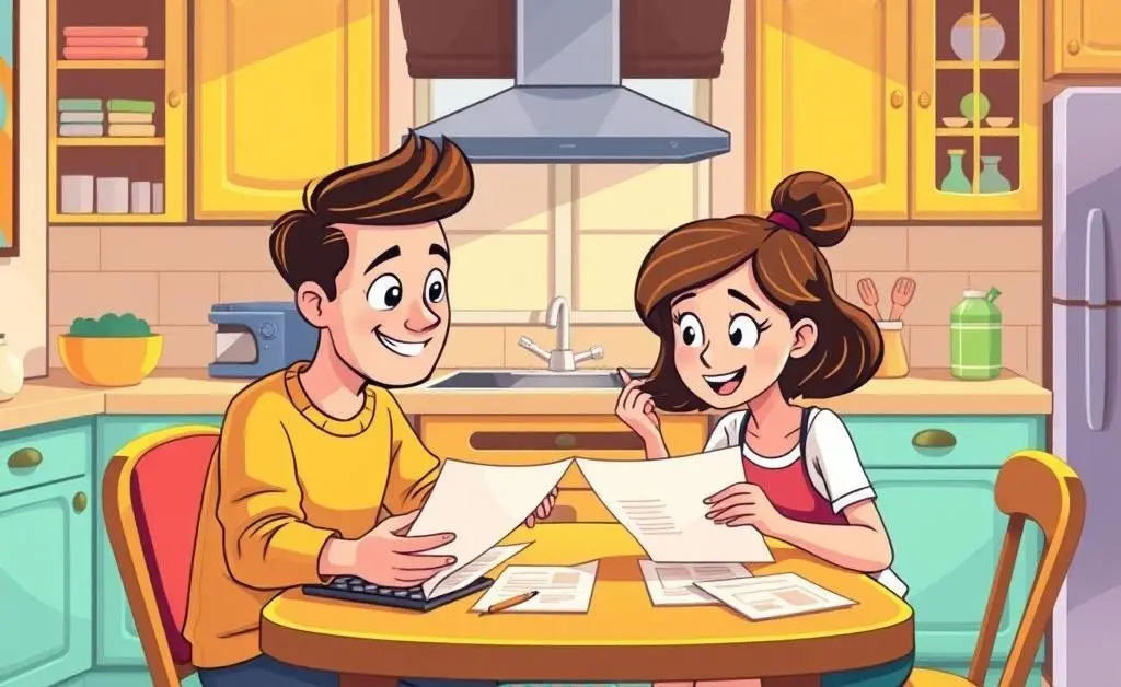 Couple discussing finances
