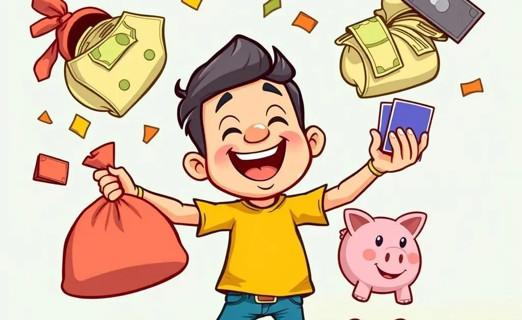 Person juggling financial obligations and goals