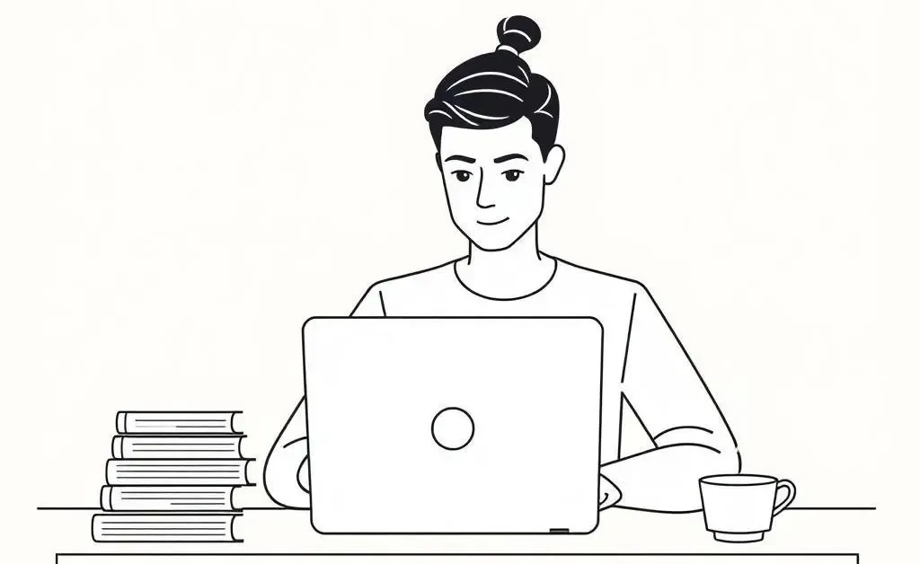 Person working on a budget with various finance materials.