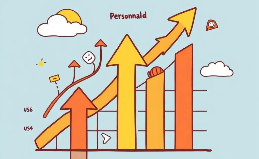 Chart showing personal and professional growth