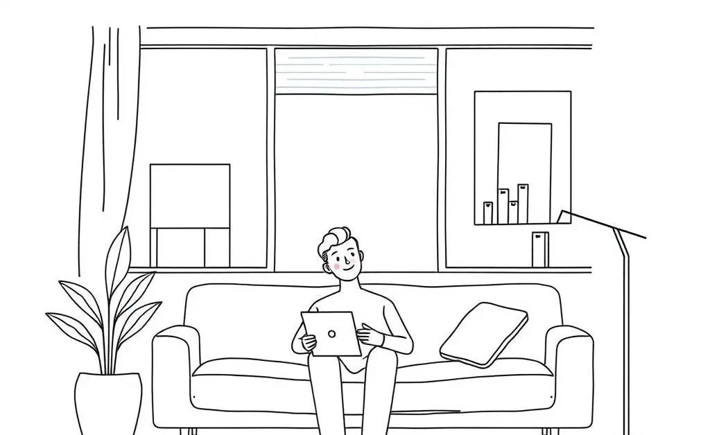 A person feeling comfortable while managing their investments