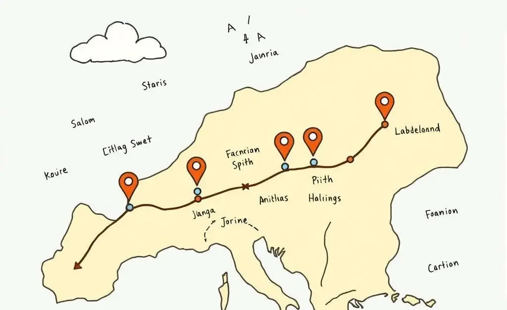 A journey map with investment milestones