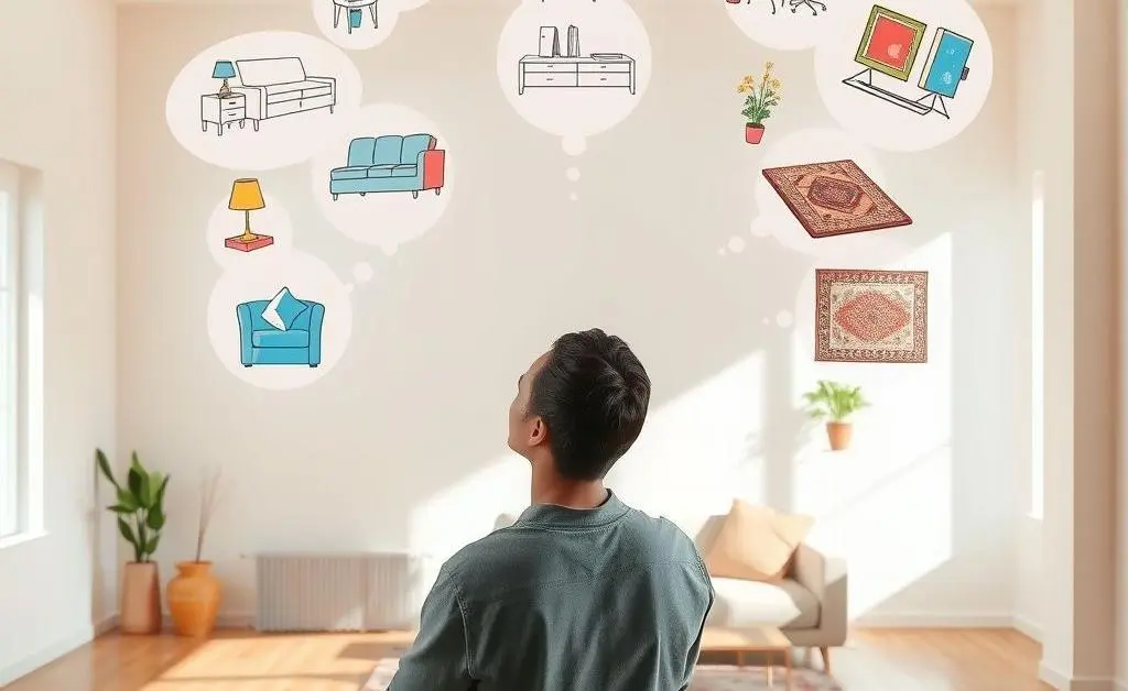 A homebuyer imagining decor in an empty room