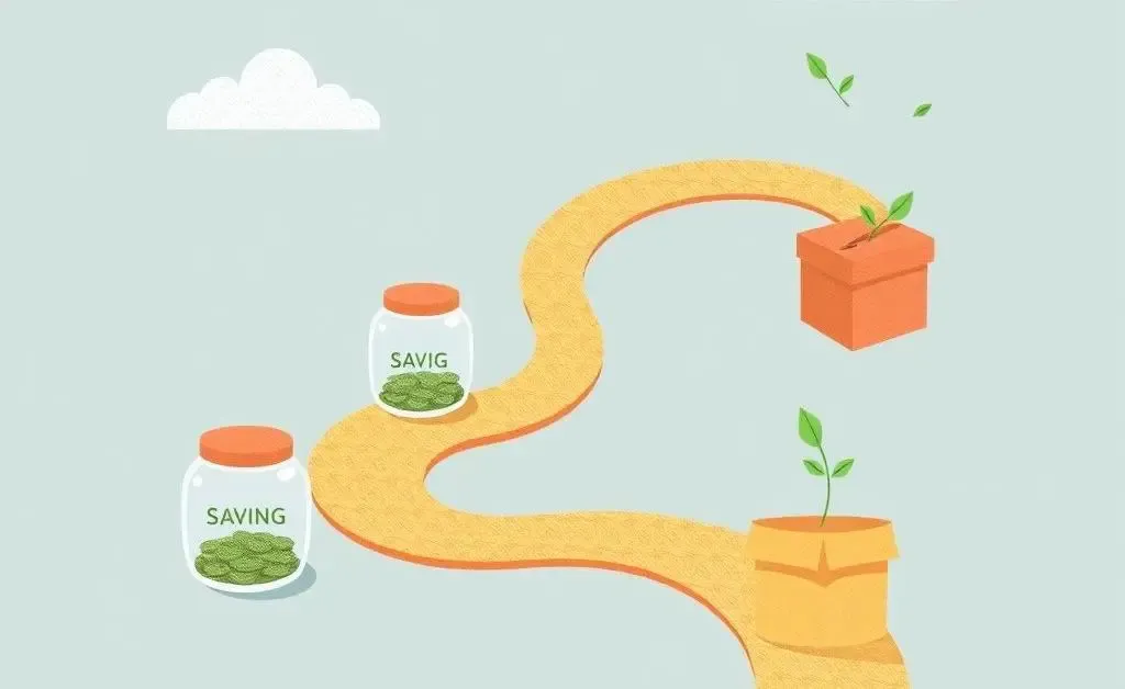 Winding path leading through financial goals