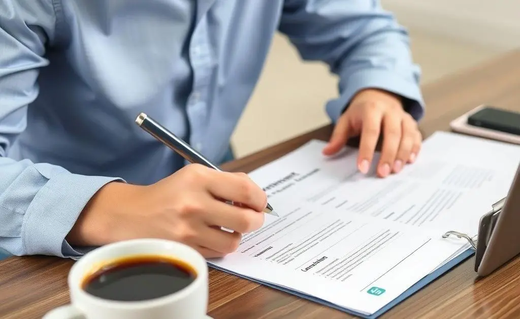A person sitting at a desk with a personalized investment plan.