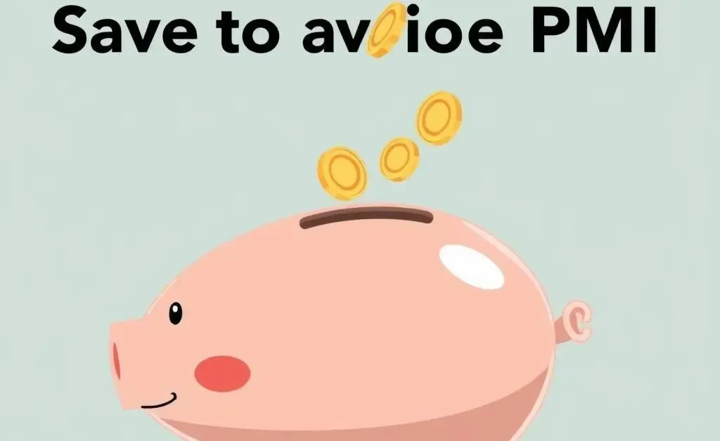 Illustration of saving money to avoid PMI