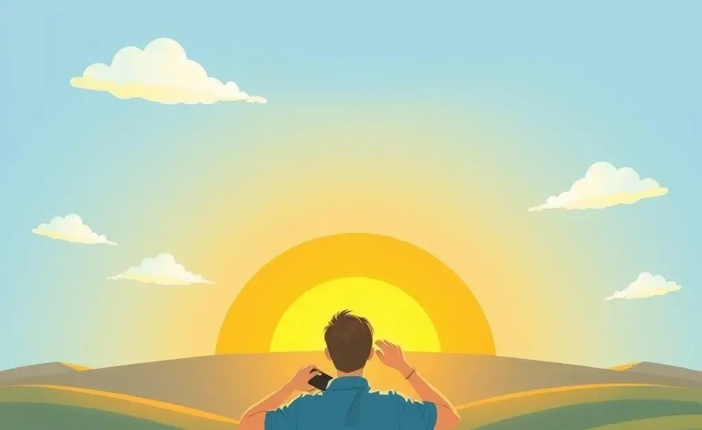 Person looking at a horizon
