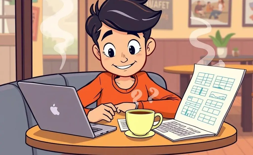 Person planning budget with laptop and notepad at a table
