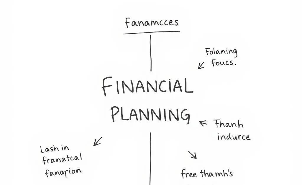 Diagram showing financial goal planning.