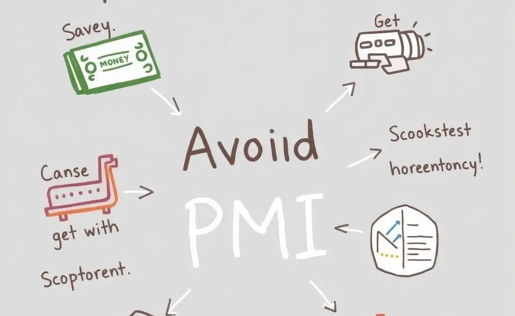 Cartoon showing tips to avoid PMI