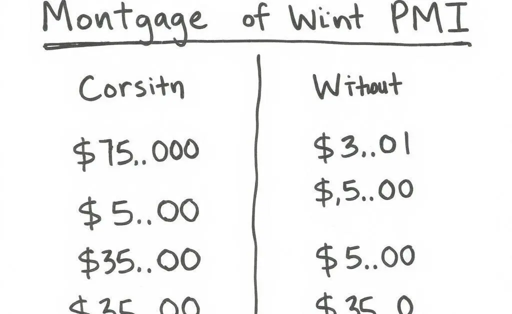 PMI cost comparison chart