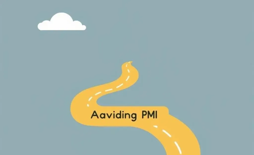 Minimalist illustration of a roadmap with a path labeled 'Avoiding PMI'.