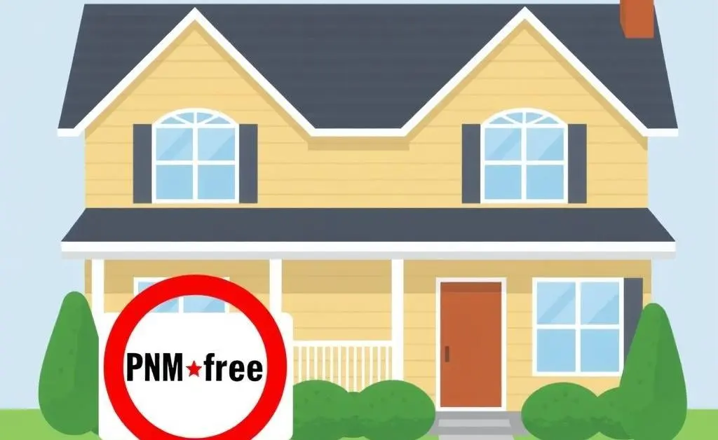 Illustration of a house labeled 'PMI-free'