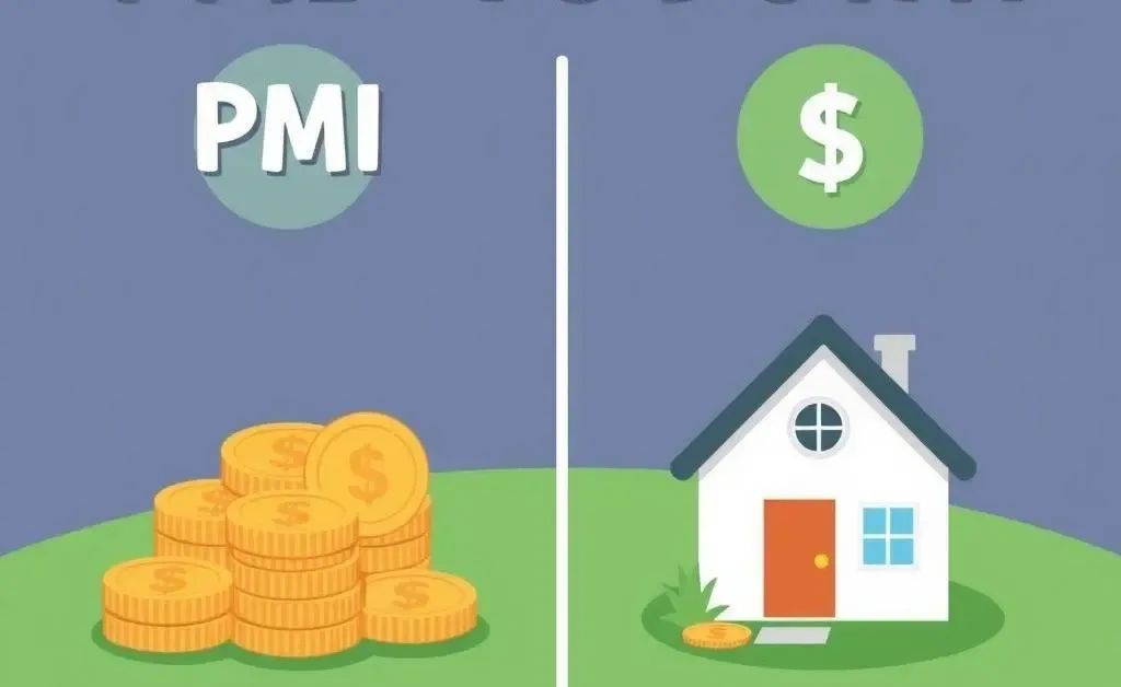 Illustration comparing PMI vs. Down Payment