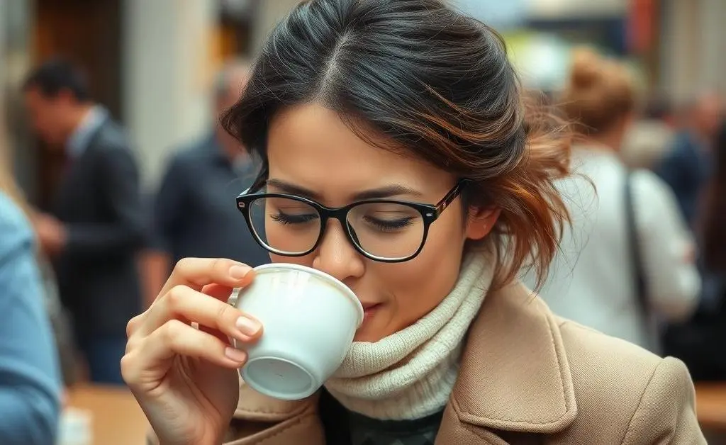 Enjoying a coffee break