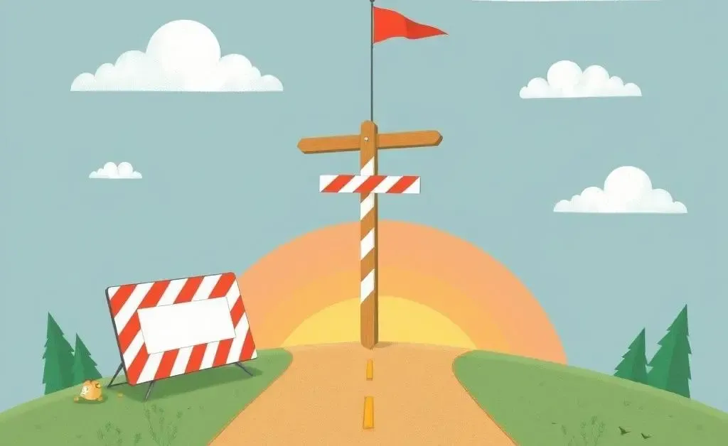 An illustration showing obstacles and opportunities in private equity as a crossroads.