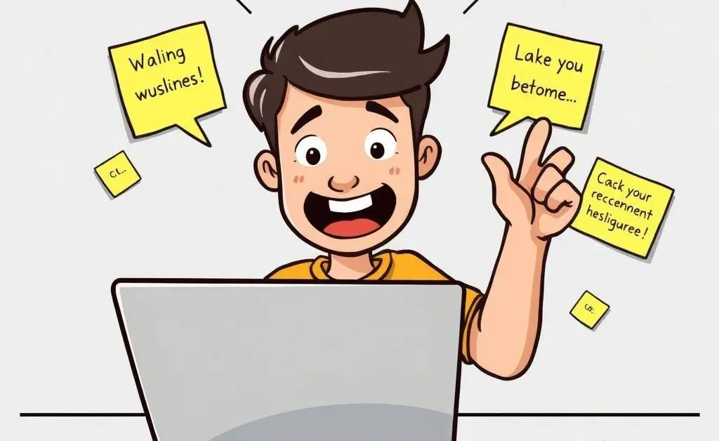 Person working energetically at a laptop