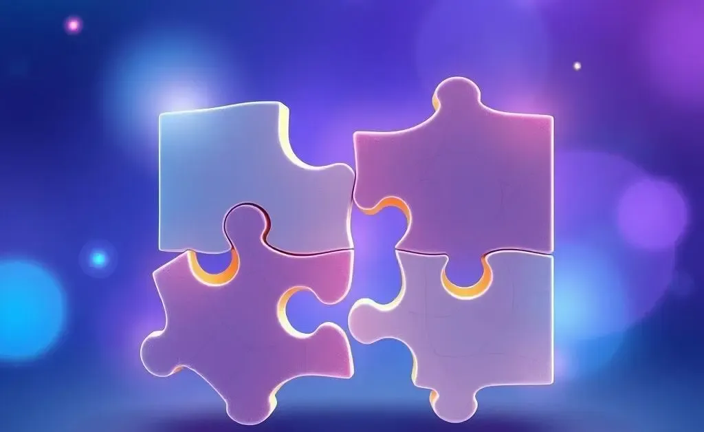 Illustration of puzzle pieces fitting together, symbolizing mystery resolution