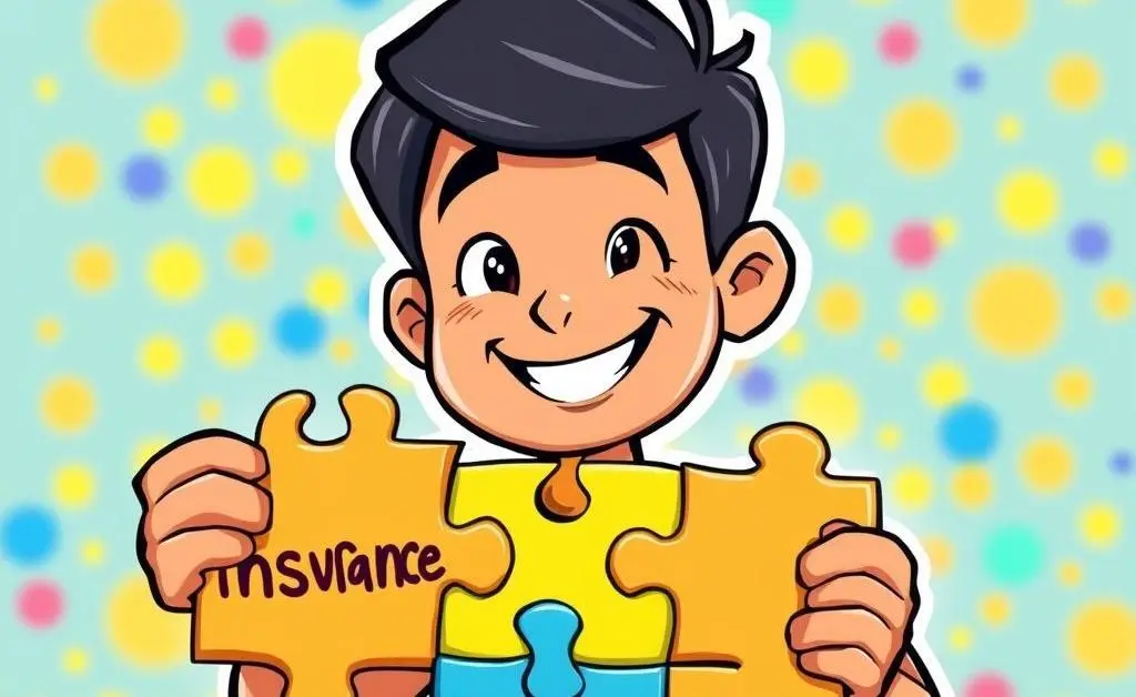 Person putting puzzle pieces together representing different insurance aspects.