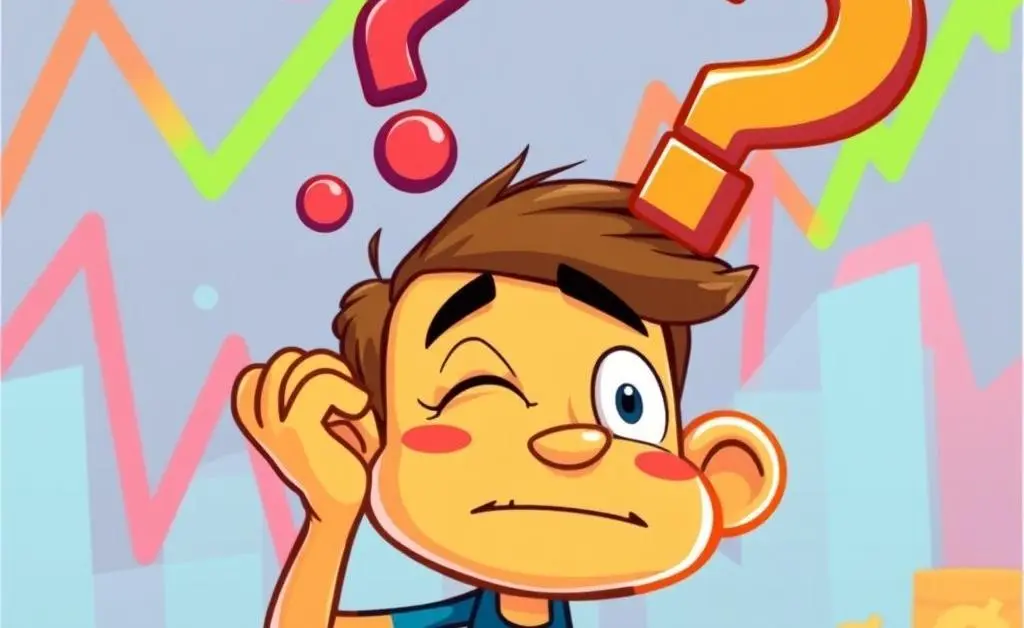 A cartoon figure with a question mark
