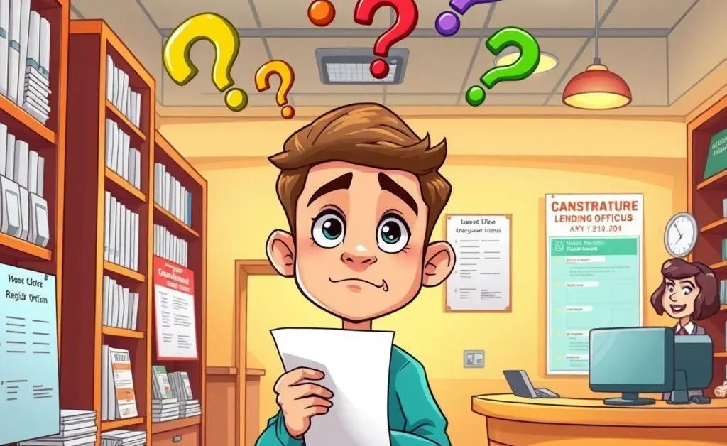 Person holding paper with question marks
