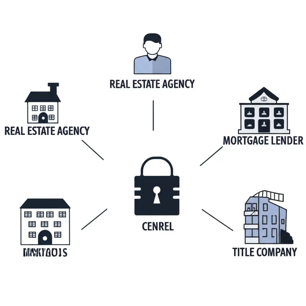 Illustration showing the flow of personal information.